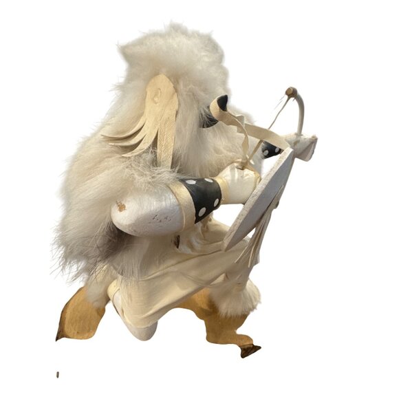Vintage Vera Hudson Kachina Buffalo Warrior Handcrafted Figurine Sculpture White - Picture 10 of 12
